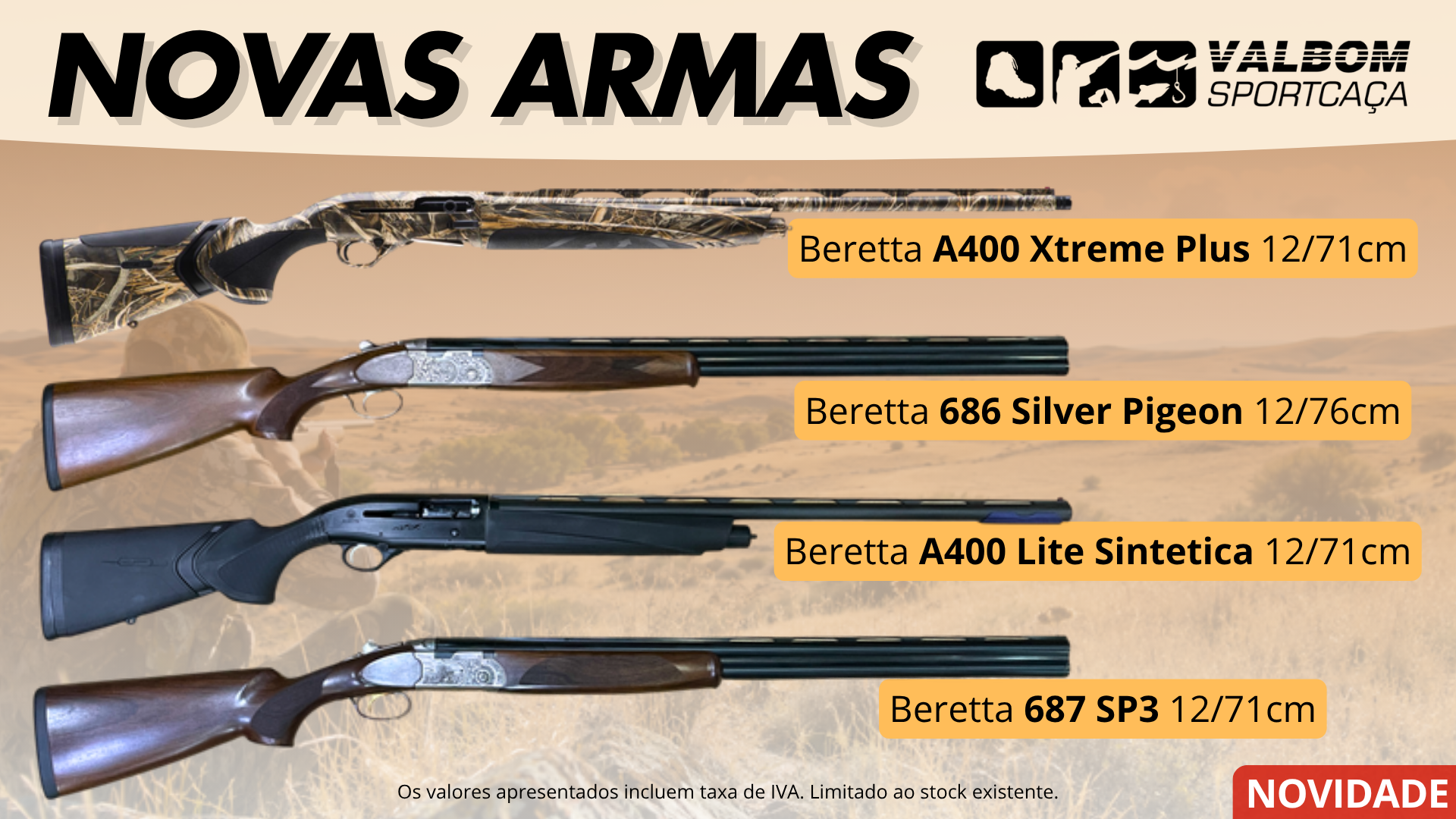 Novas armas - Valbom Sport Caça